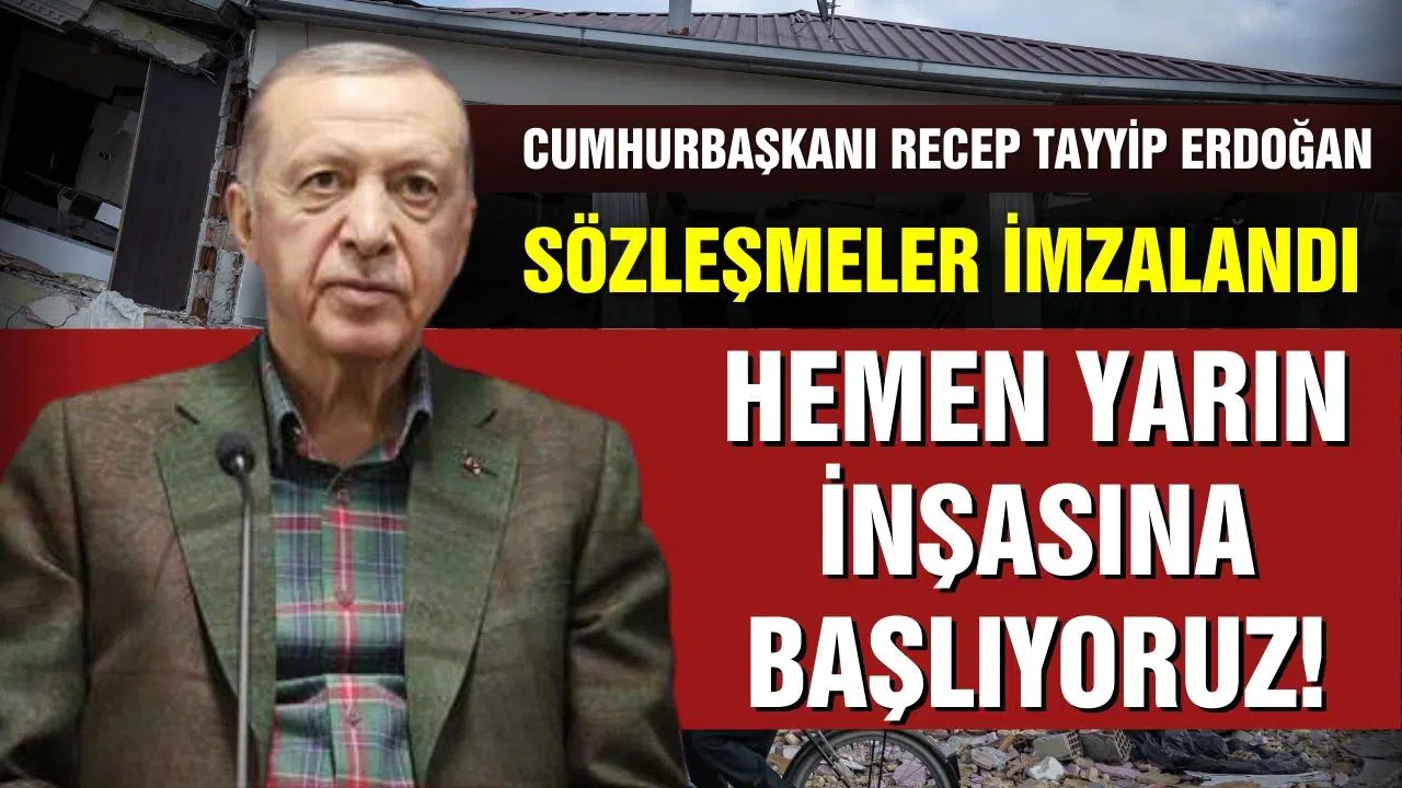 Cumhurbaşkanı Erdoğan: Hemen yarın inşasına başlıyoruz!