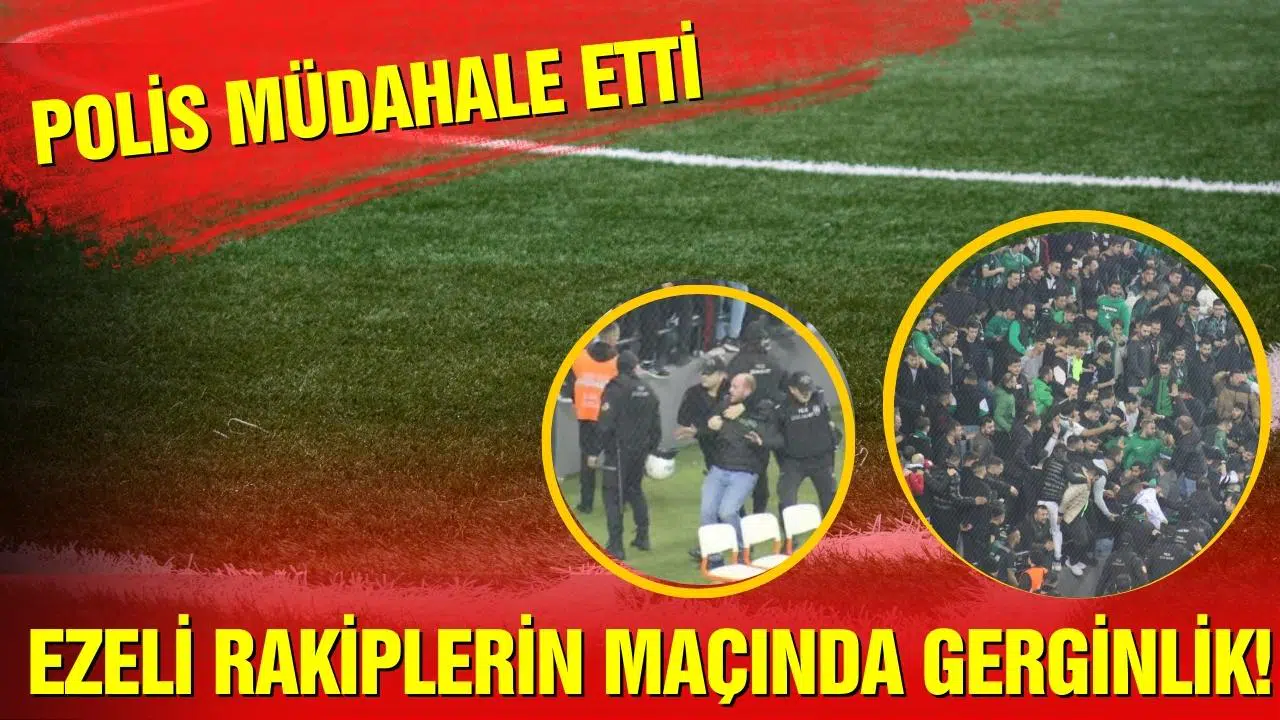 Ezeli rakiplerin maçında gerginlik yaşandı, polis müdahale etti!