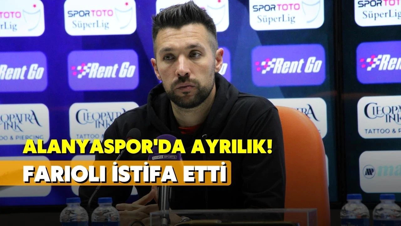 Alanyaspor'da ayrılık! Farioli istifa etti