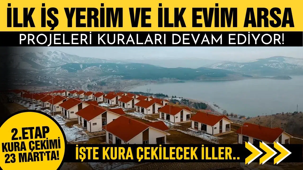“İlk İş Yerim” ve “İlk Evim Arsa” projeleri kuraları devam ediyor!