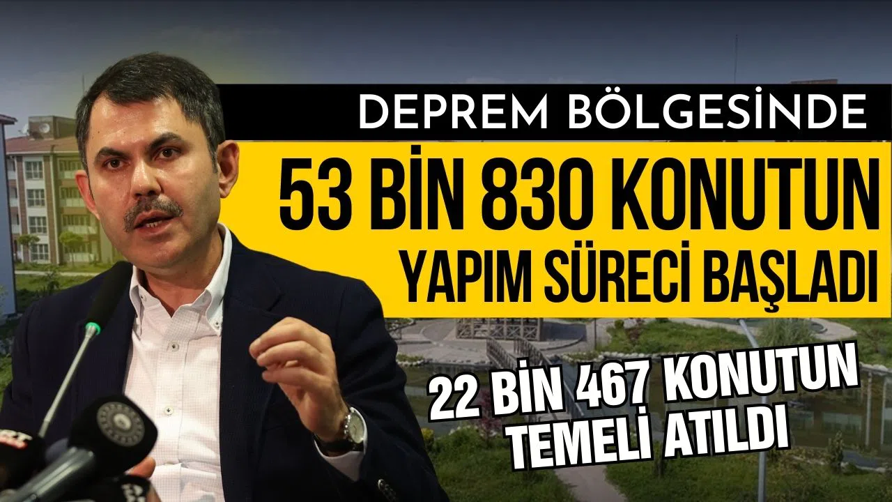 Bakan Kurum: 22 bin 467 konutun temelini attık!