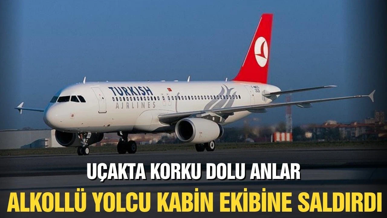 THY uçağında alkollü yolcu kabin ekibine saldırdı! Uçak acil iniş yaptı!