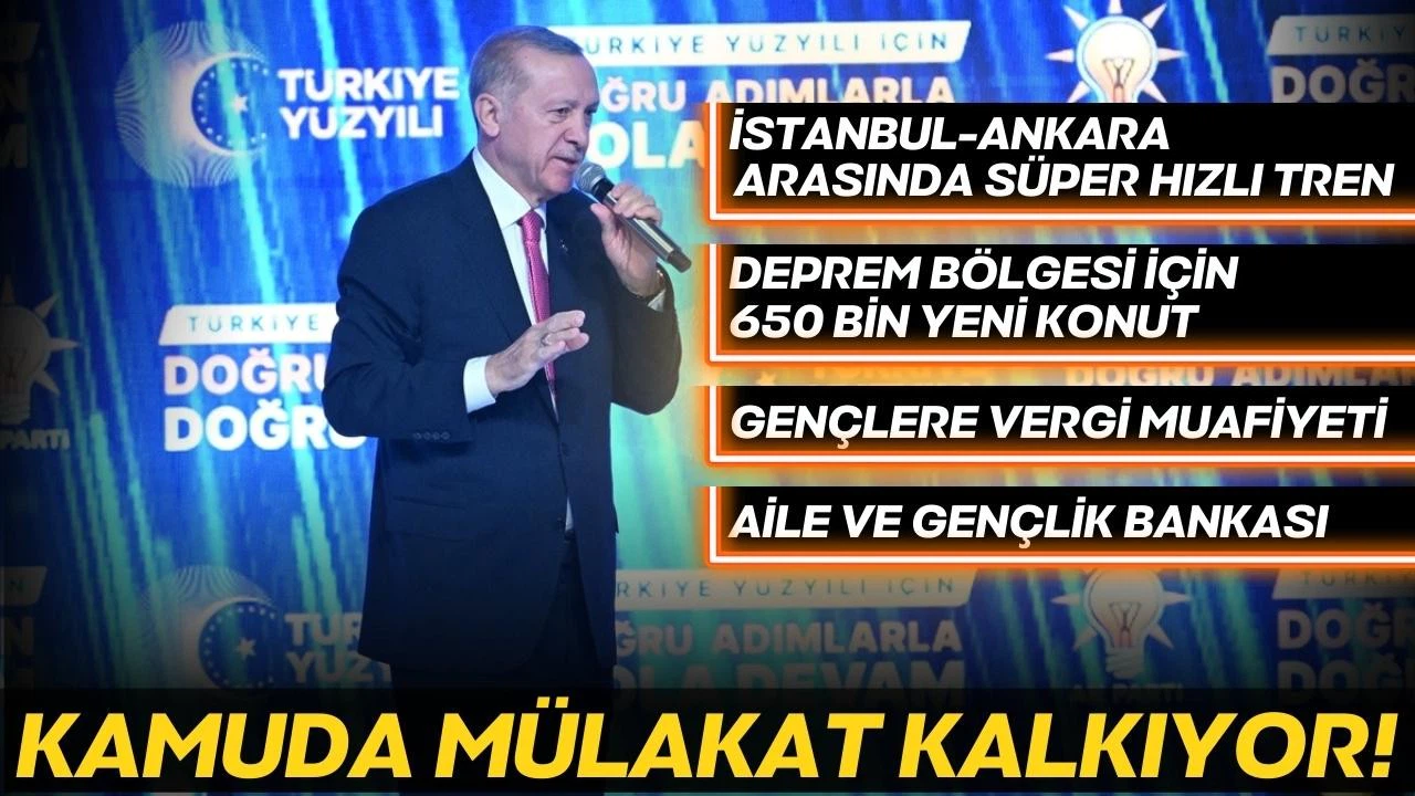 Cumhurbaşkanı Erdoğan duyurdu: Kamuda mülakat kalkıyor