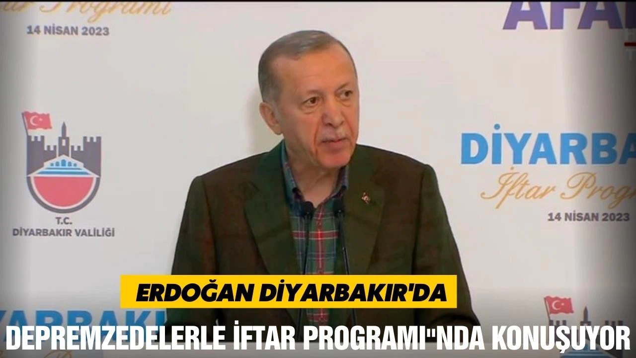 Erdoğan, Depremzedelerle İftar Programı"nda konuşuyor