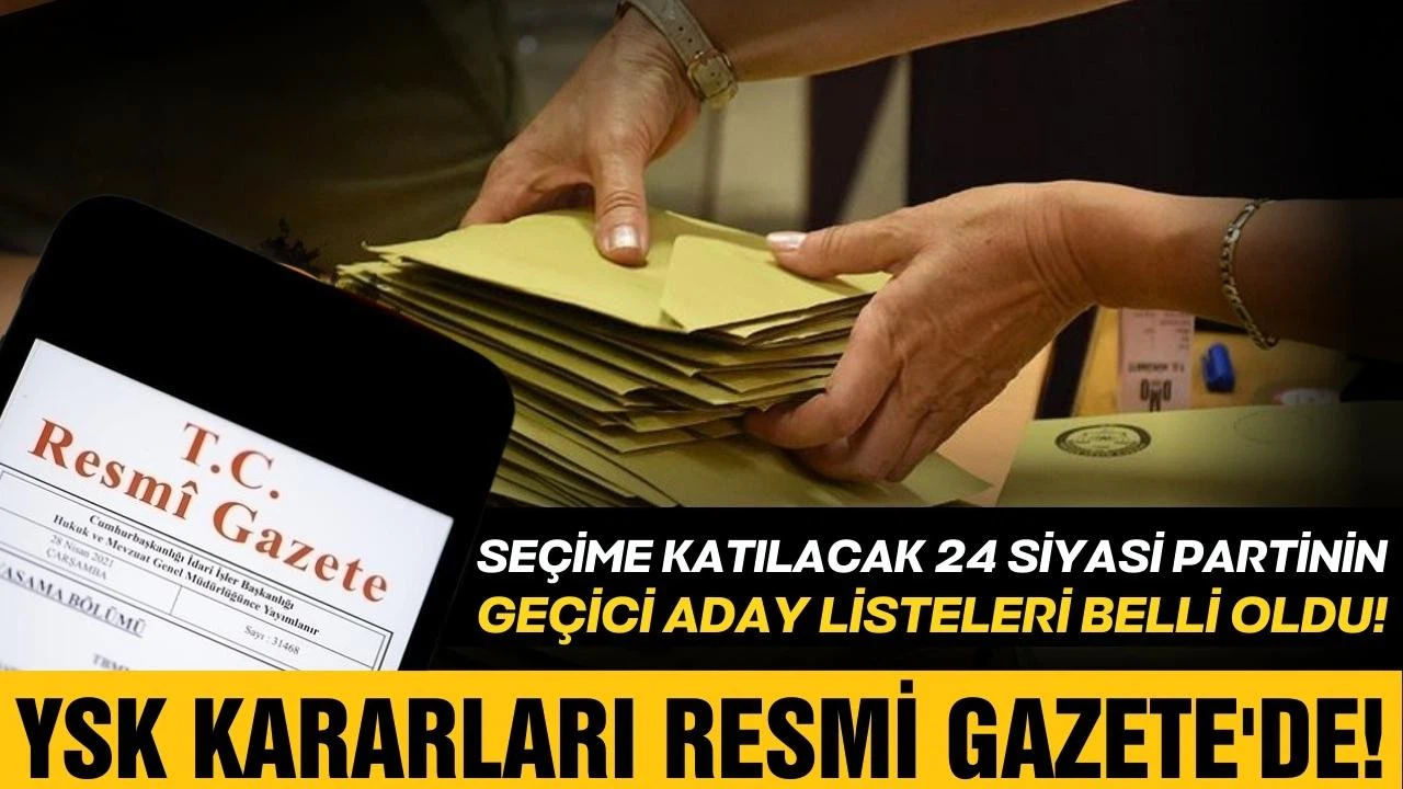 YSK kararları Resmi Gazete'de!