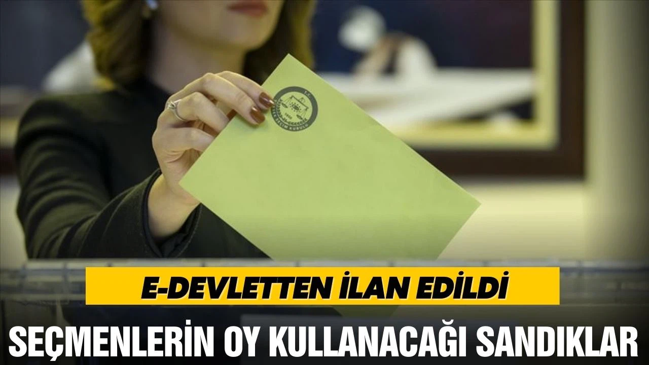 Seçmenlerin oy kullanacağı sandıklar e-Devletten ilan edildi!