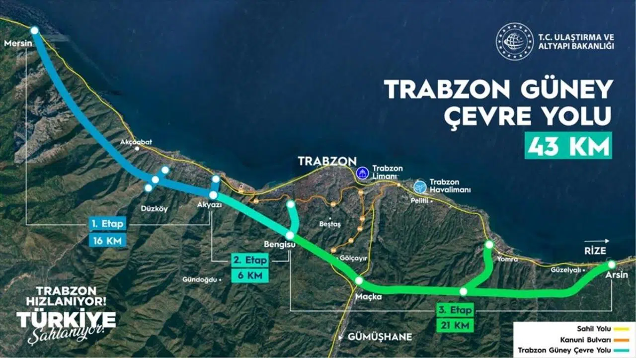 Trabzon Güney Çevre Yolu'nun temeli 1 Mayıs'ta atılacak