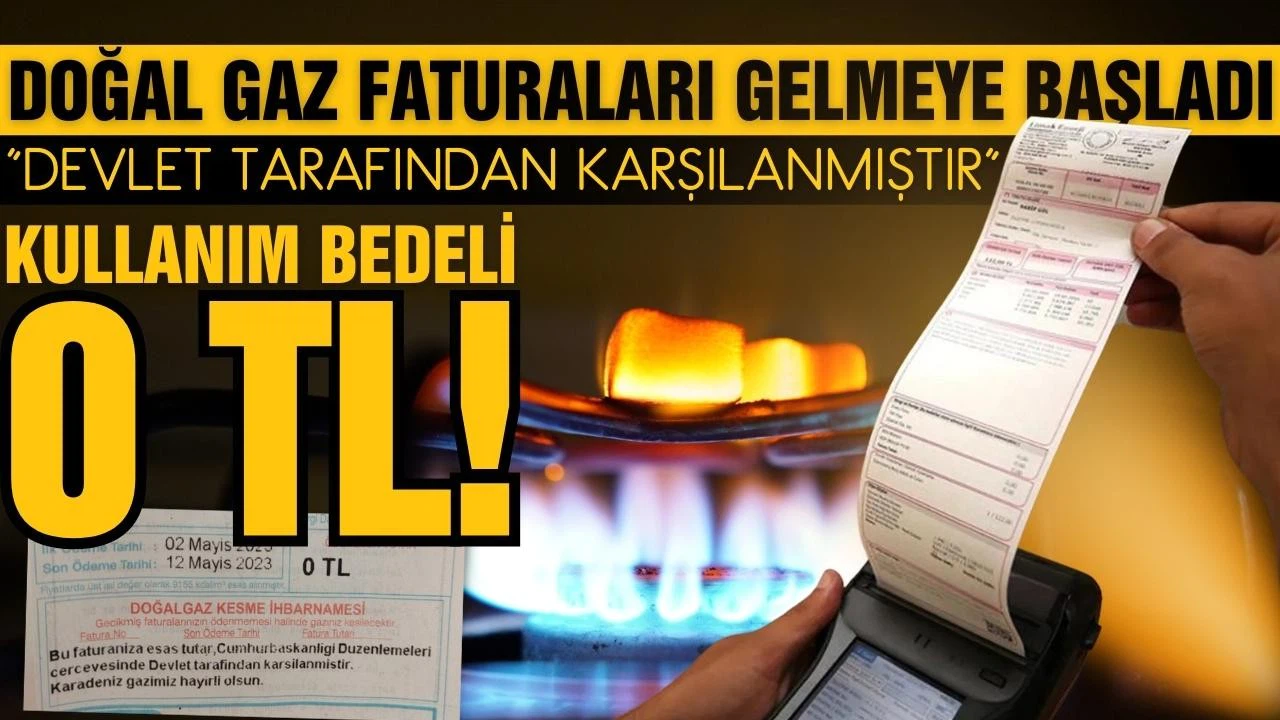 Doğal gaz faturaları gelmeye başladı: "Devlet tarafından karşılanmıştır"