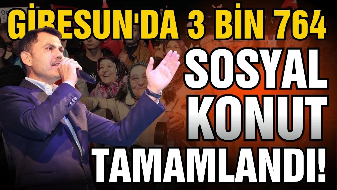 Giresun'da 3 bin 764 sosyal konut tamamlandı!
