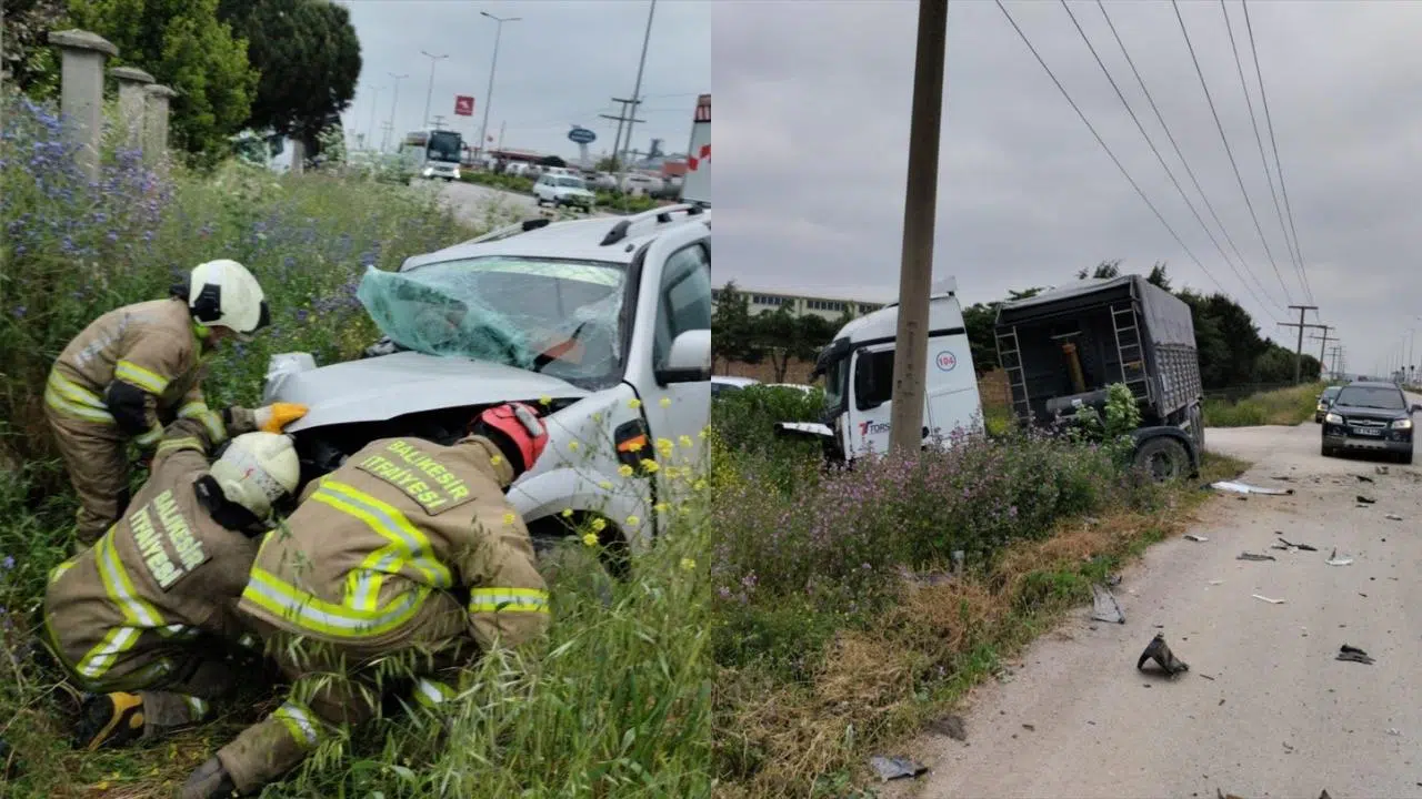 Balıkesir'de feci kaza! 1 ölü, 3 yaralı!
