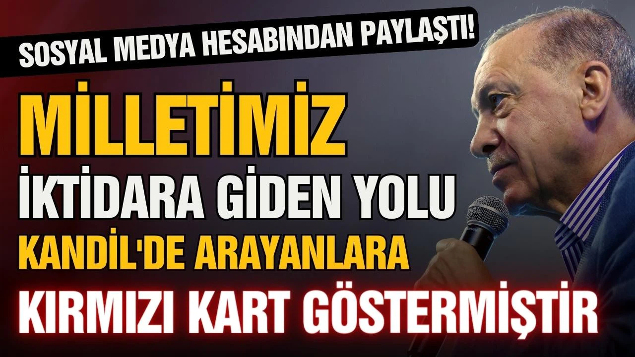 Cumhurbaşkanı Erdoğan, sosyal medya hesabından paylaşım yaptı!