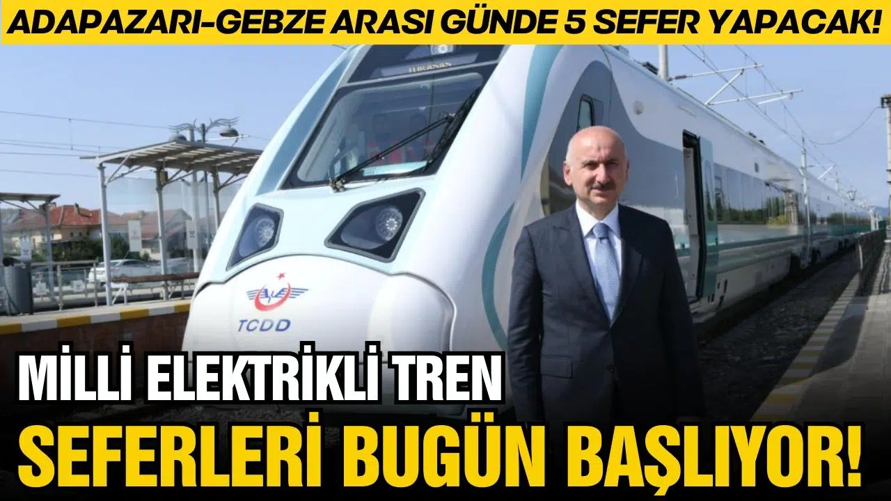 Milli elektrikli tren yolculu seferlerine bugün başlıyor