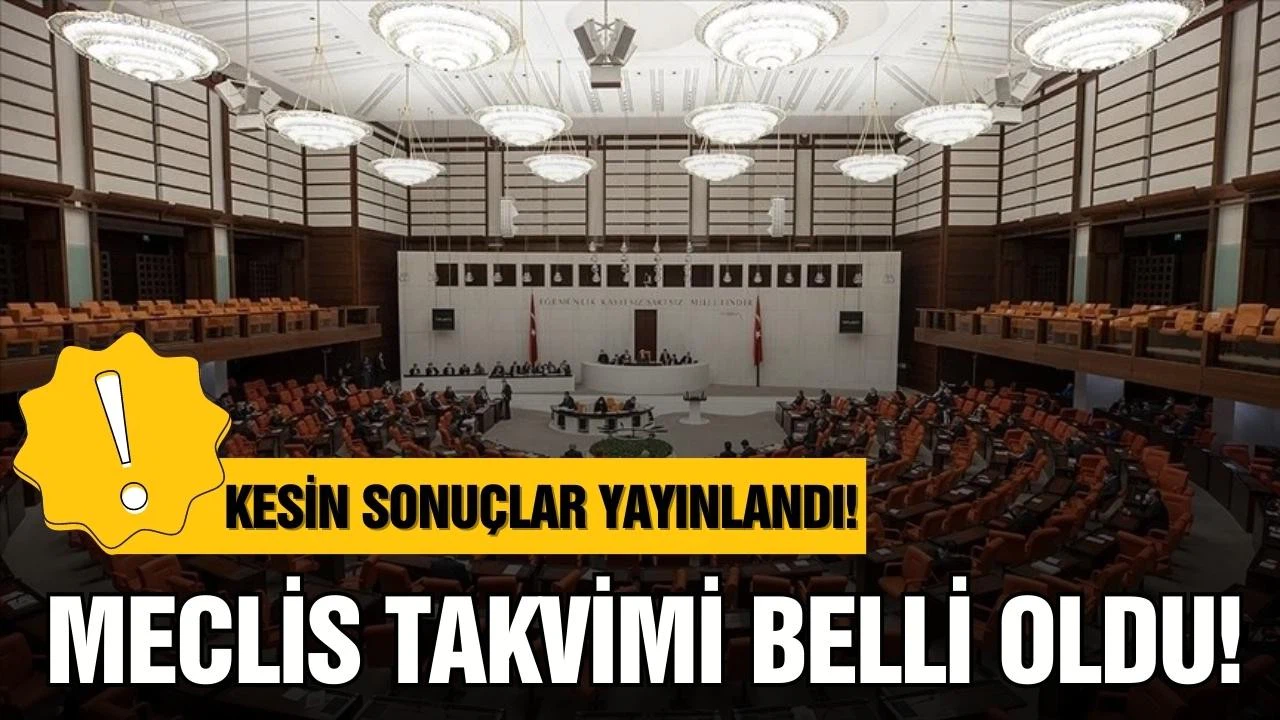 Kesin sonuçlar yayınlandı! Meclis takvimi belli oldu!