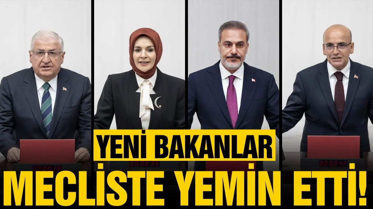 Yeni bakanlar Meclis'te yemin etti!