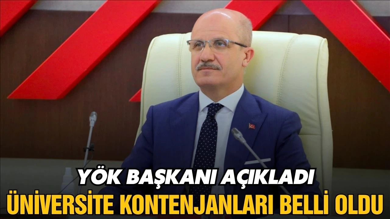 Üniversite kontenjanları belli oldu!
