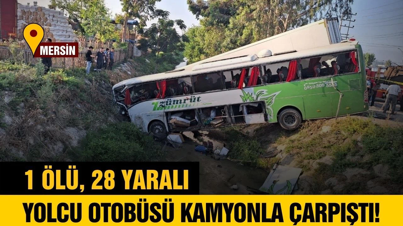 Yolcu otobüsü kamyonla çarpıştı! 1 ölü, 28 yaralı