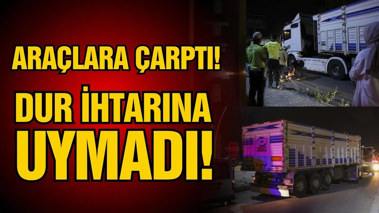 Araçlara çarptı, dur ihtarına uymadı: Gözaltına alındı!