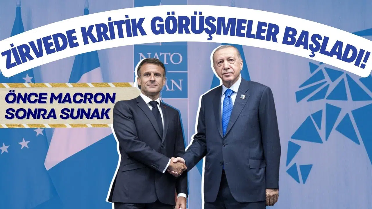 Cumhurbaşkanı Erdoğan Macron ile görüştü!