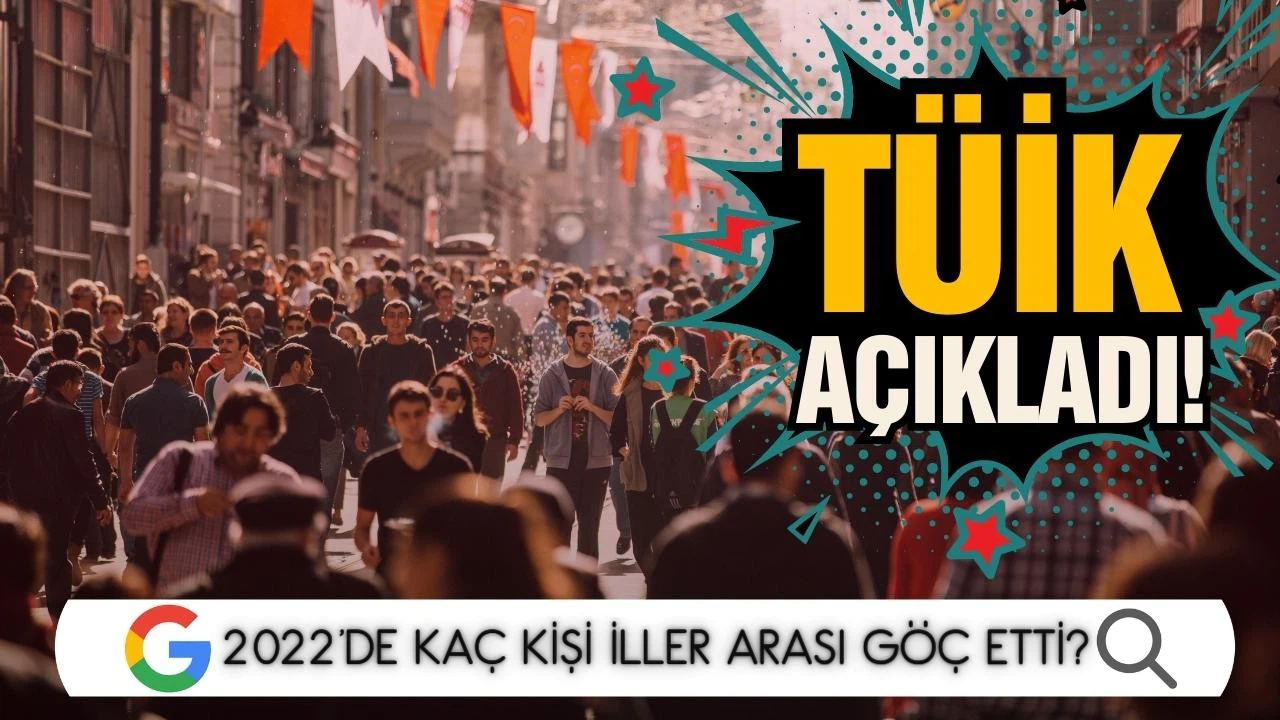 2022'de kaç kişi iller arası göç etti?