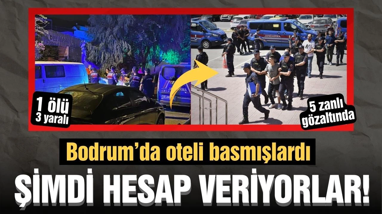 Bodrum'da silahlı saldırı zanlıları adliyede!