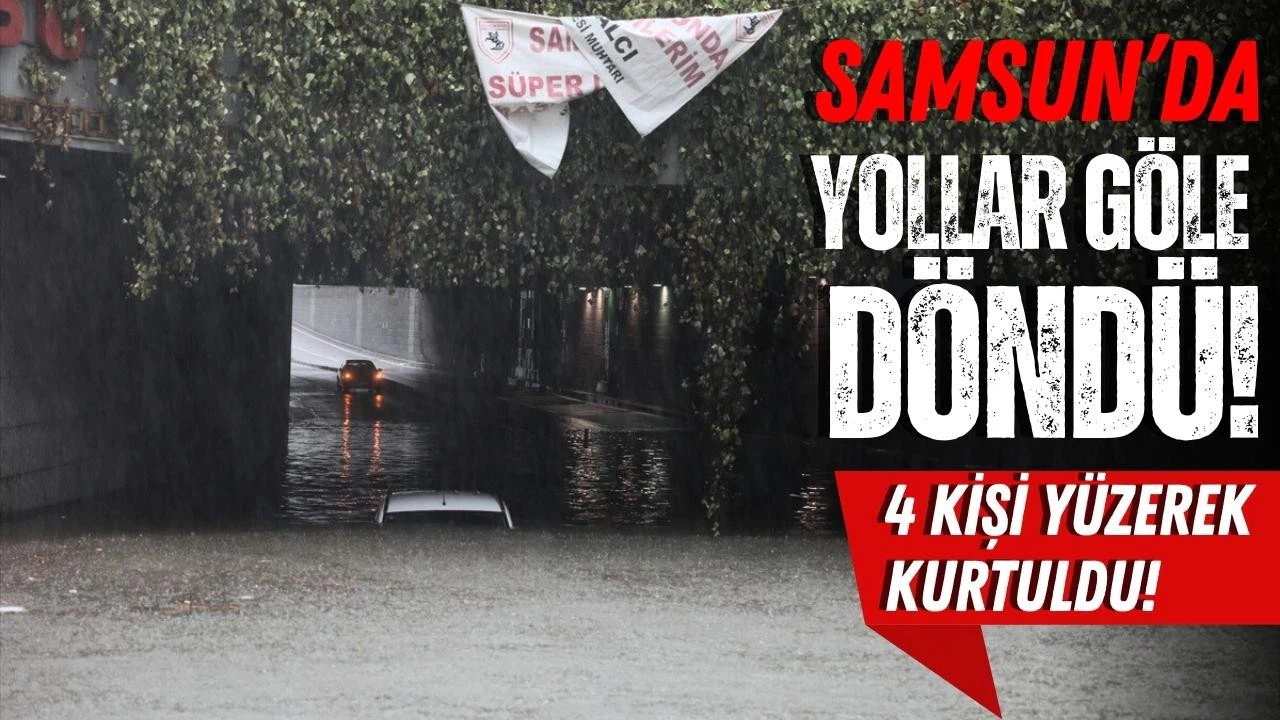 Samsun'da ev ve iş yerlerini su bastı