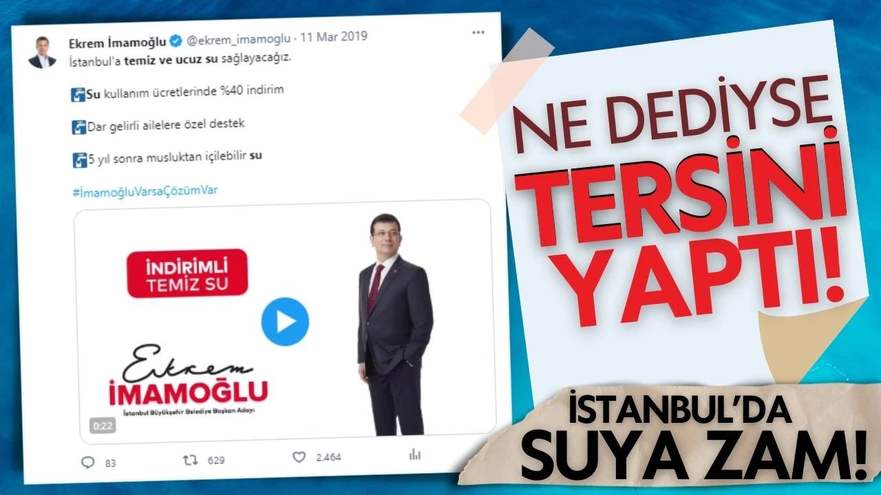 İBB'den suya yüzde 25 zam!