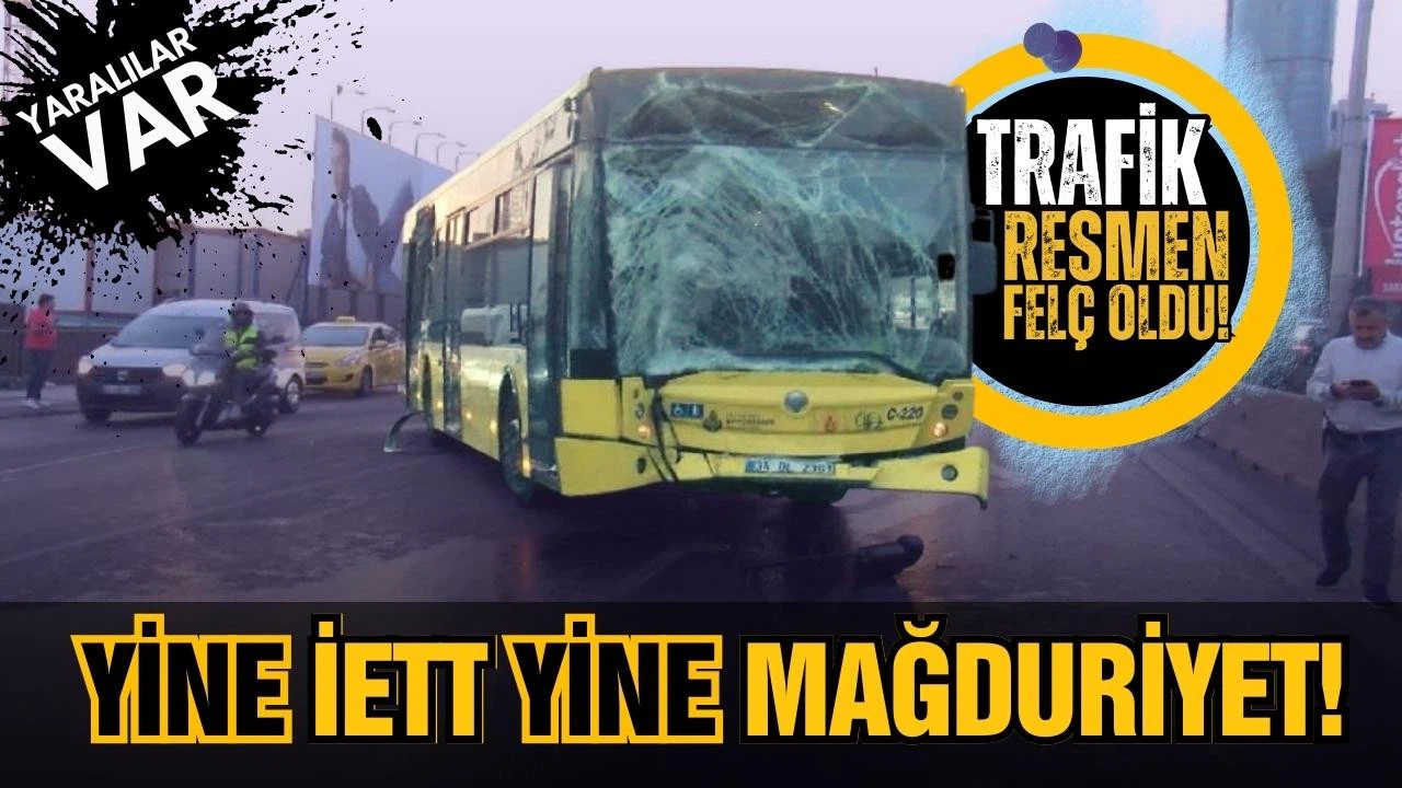 İstanbul'da trafiği felç eden kaza!