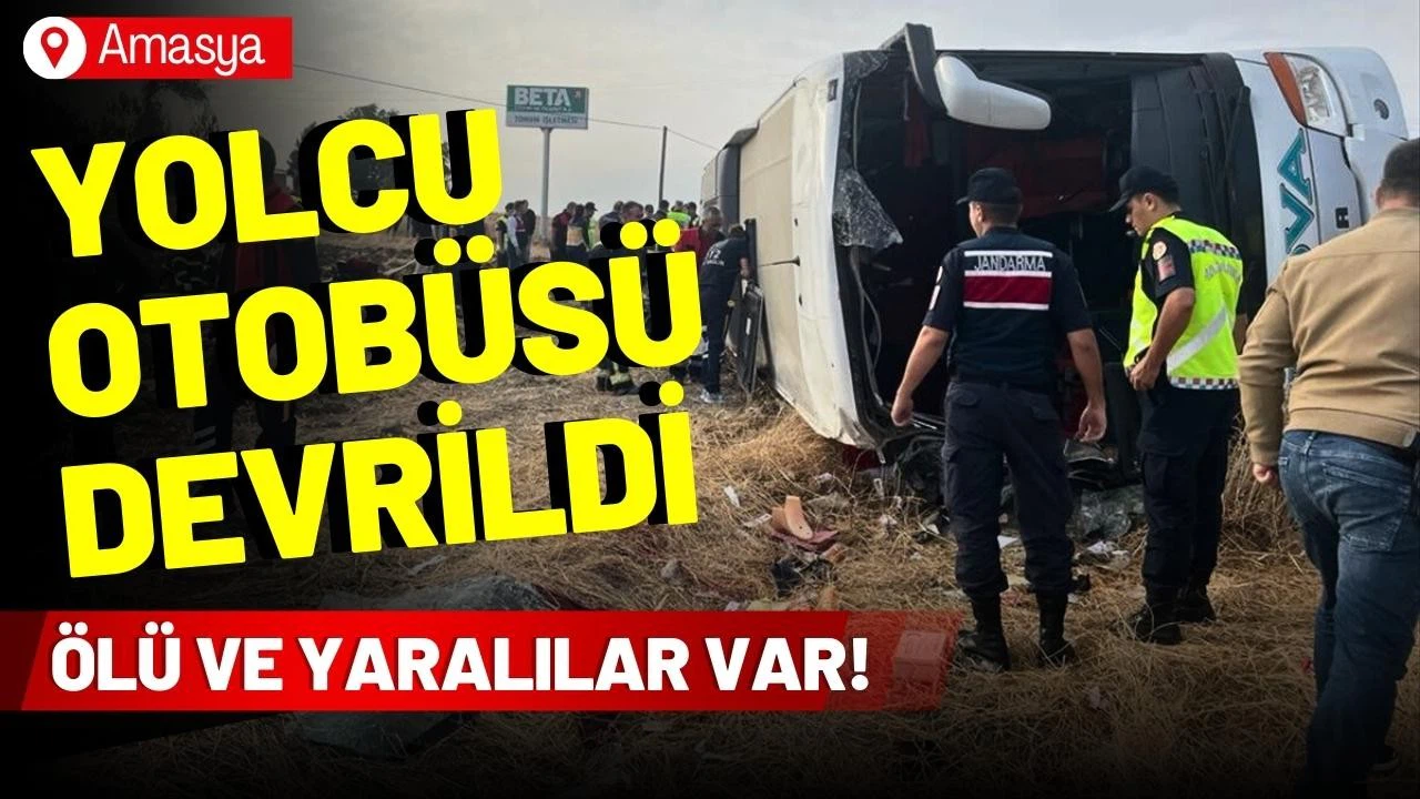 Yolcu otobüsü devrildi: Ölü ve yaralılar var!