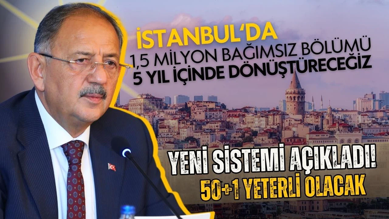 Bakan Özhaseki: 50+1 'Kentsel Dönüşüm' için yeterli olacak