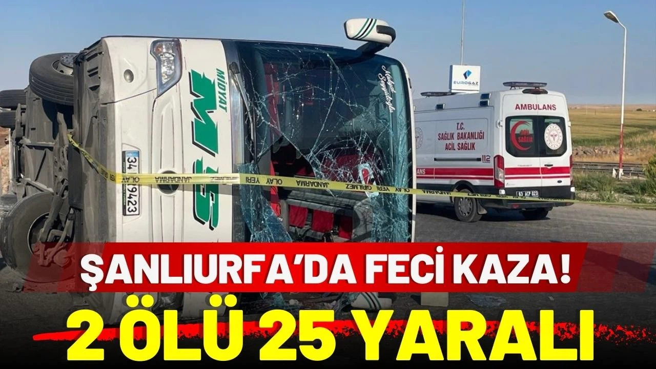 Otomobille çarpışan otobüs devrildi! Can kayıpları var!