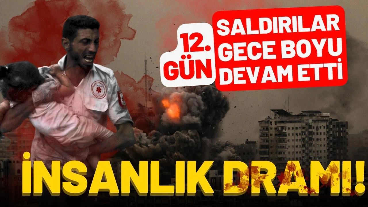 İsrail gece boyu Gazze'yi bombaladı!