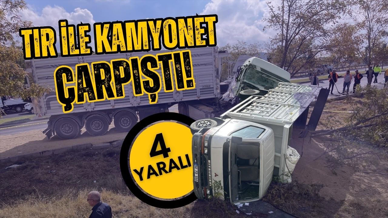 Nevşehir'de tır ile kamyonet çarpıştı: 4 yaralı!