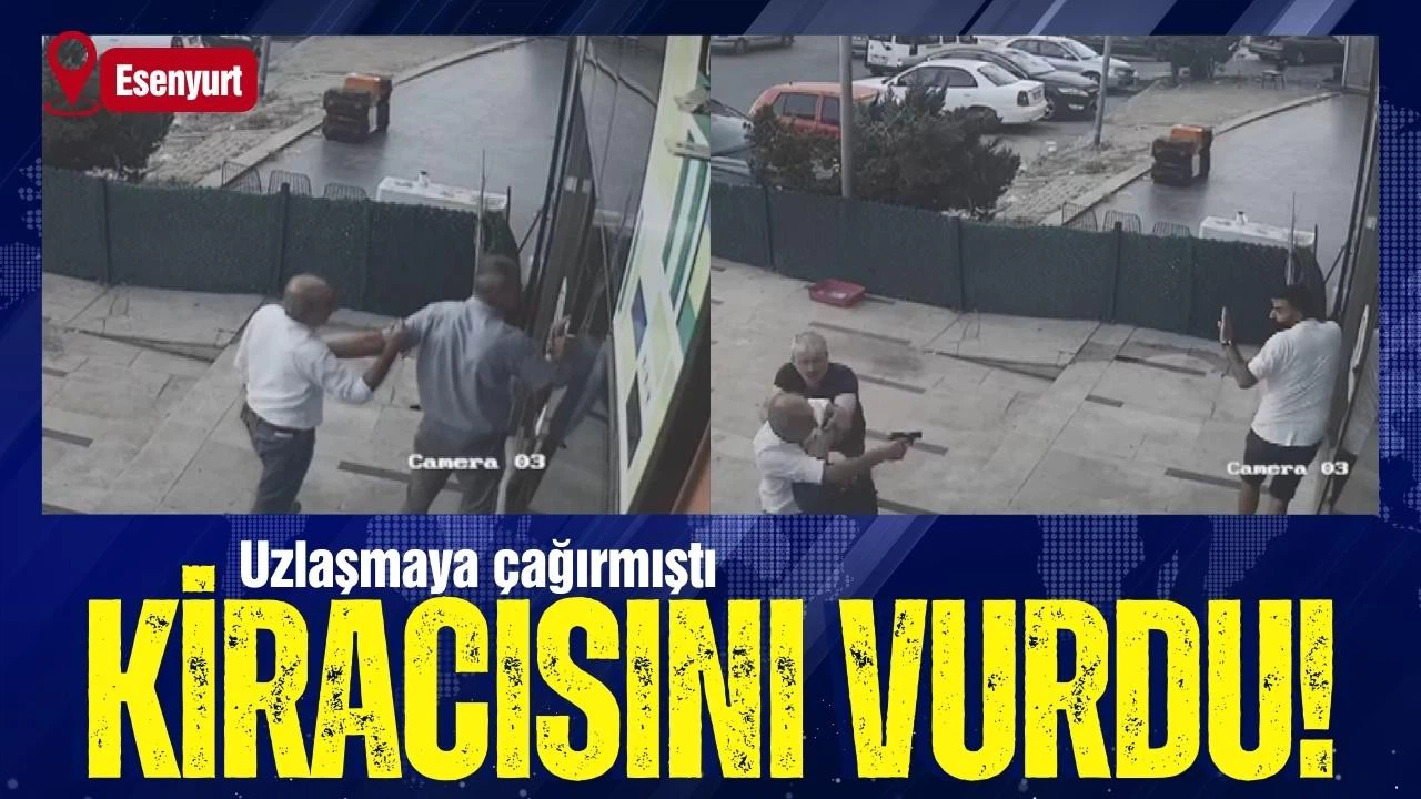 Uzlaşmak için çağırdığı kiracısını vurdu