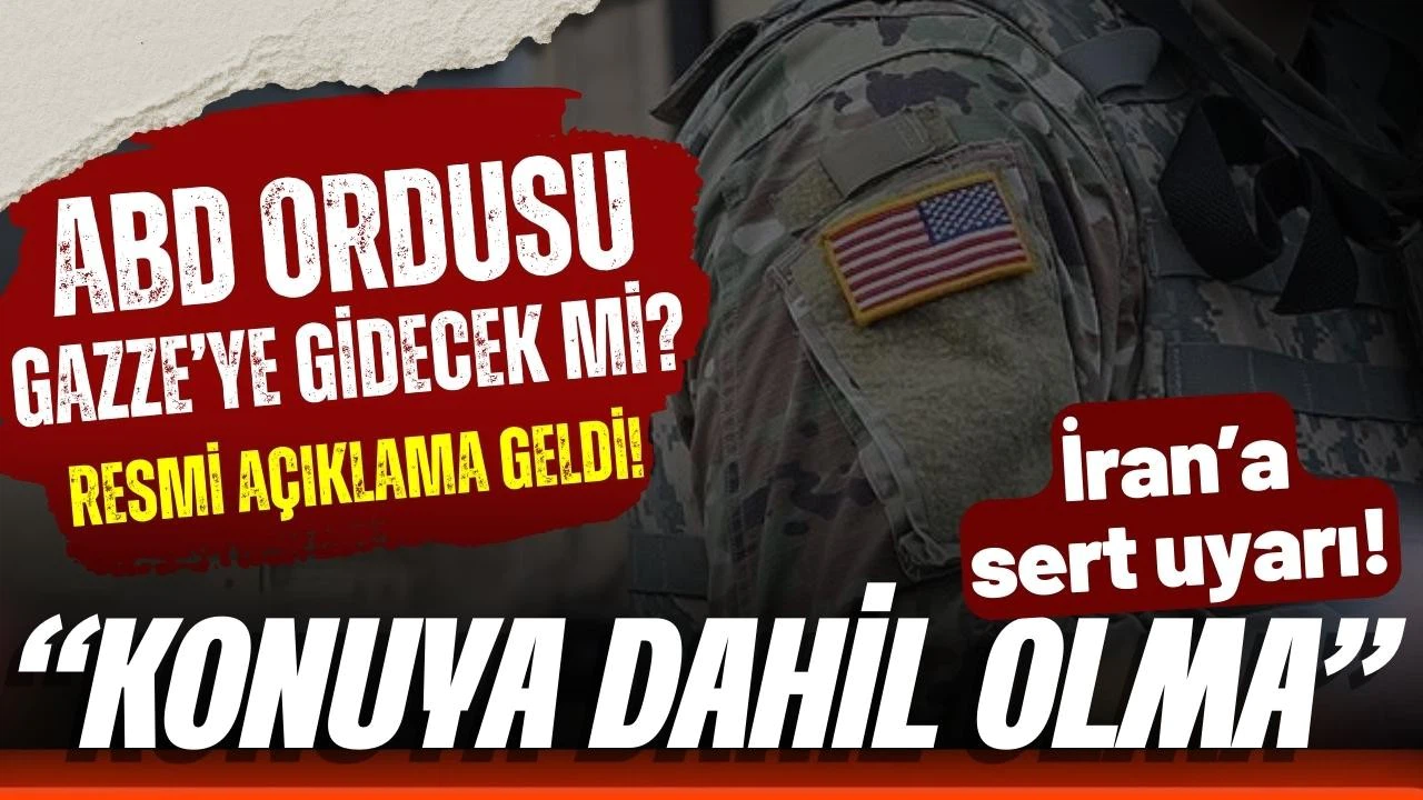 ABD'den resmi açıklama! Gazze'ye asker gönderecek mi!