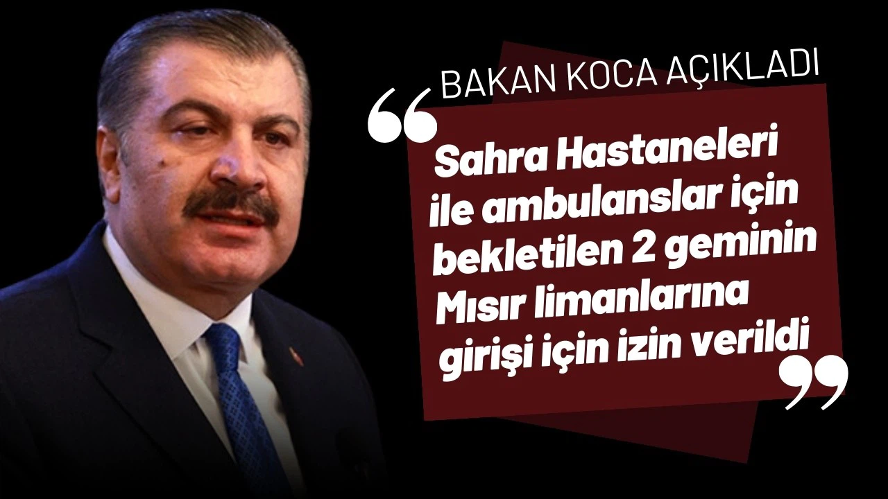 Bakan Koca açıkladı: 2 gemiye giriş izni verildi