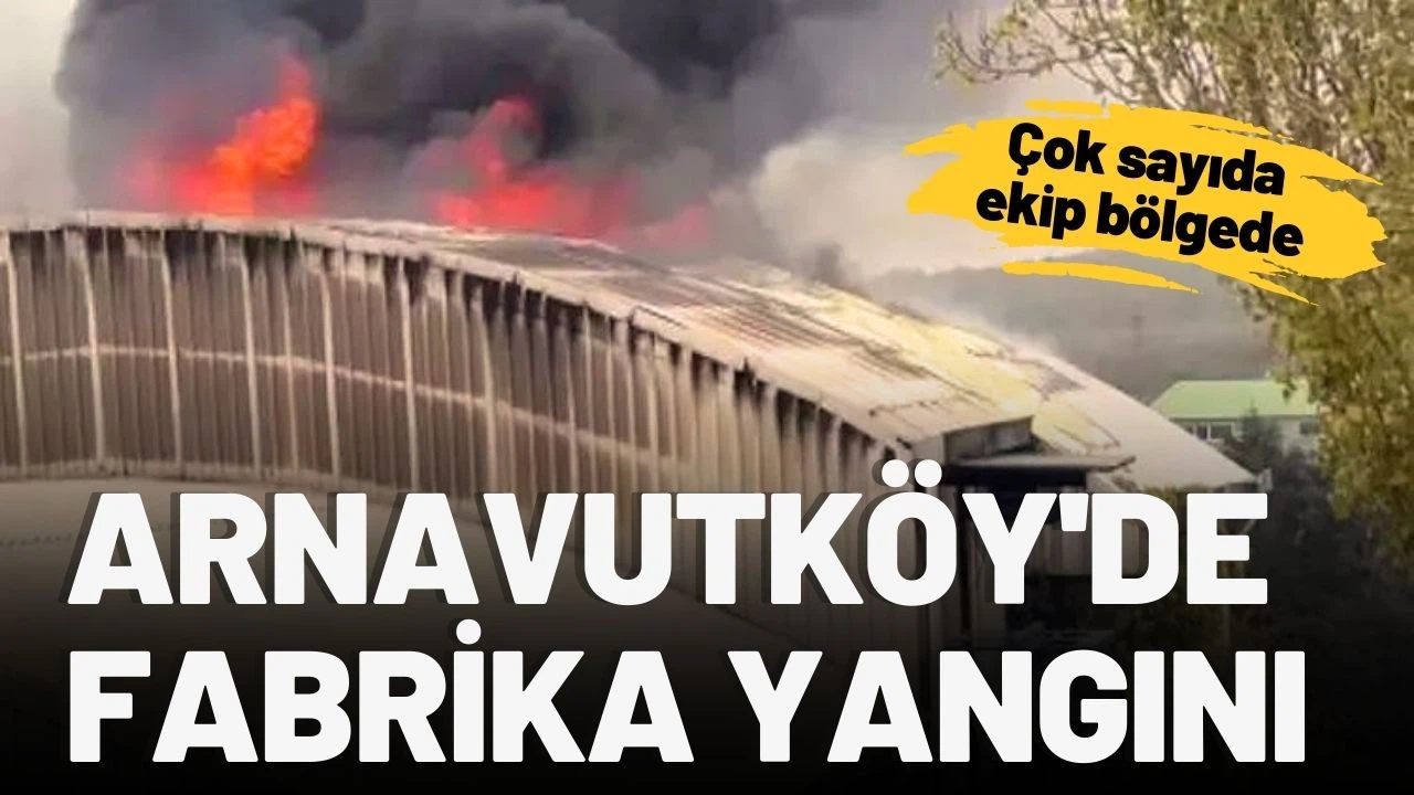 Arnavutköy'de fabrika yangını