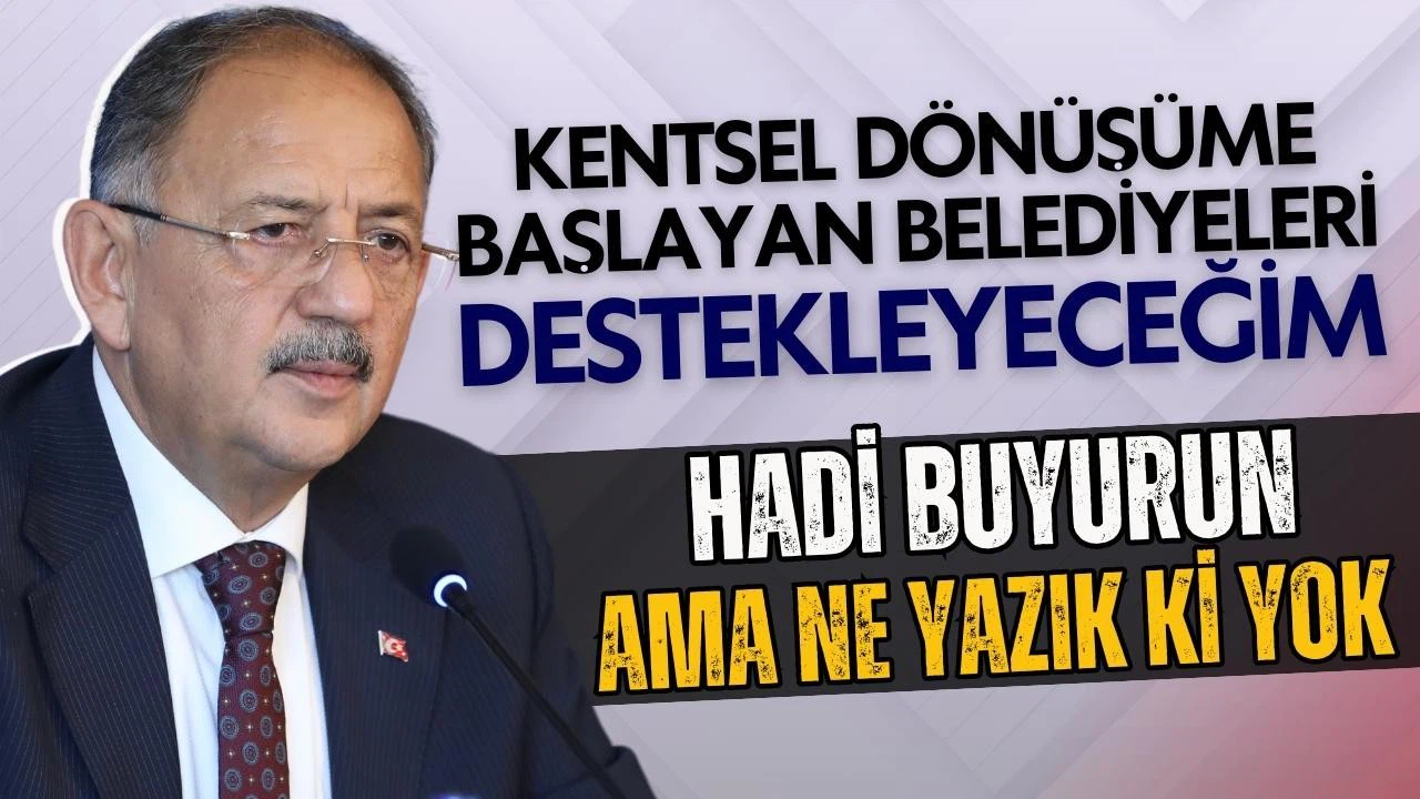 Bakan Özhaseki: Sonuna kadar destekleyeceğim, hadi buyurun