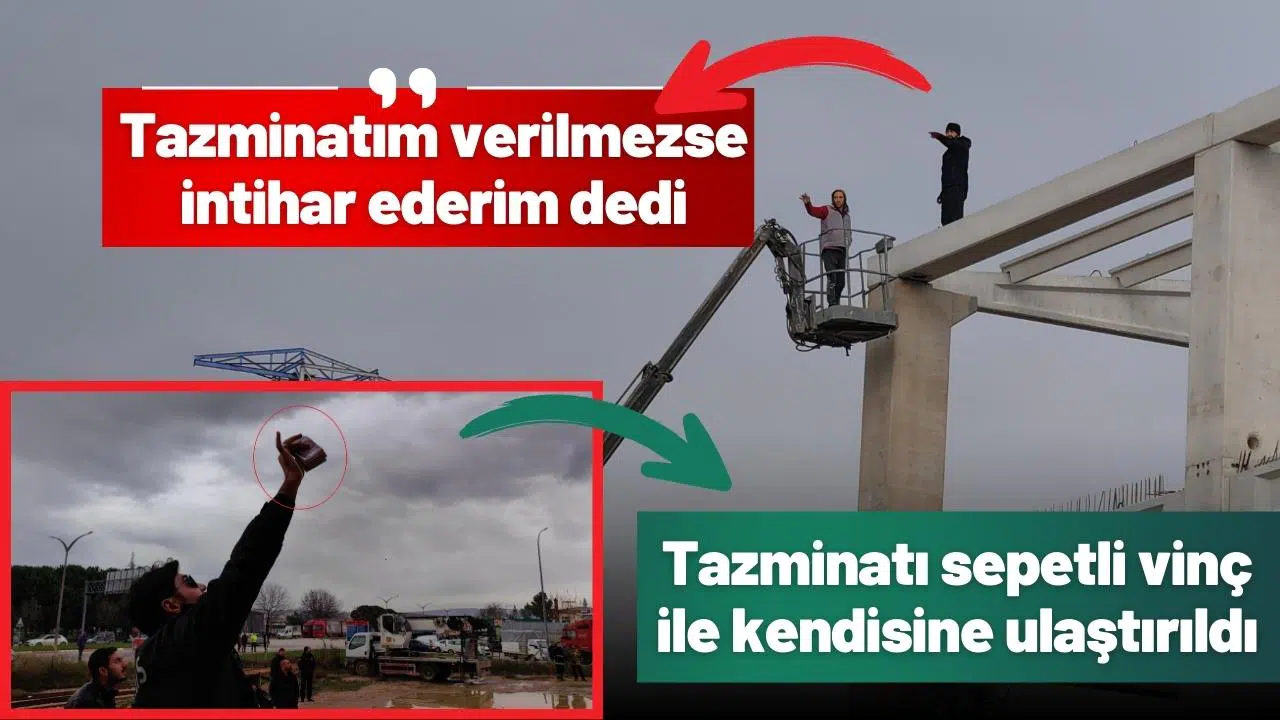 Kovulduğu inşaata çıkıp intihar girişiminde bulundu!