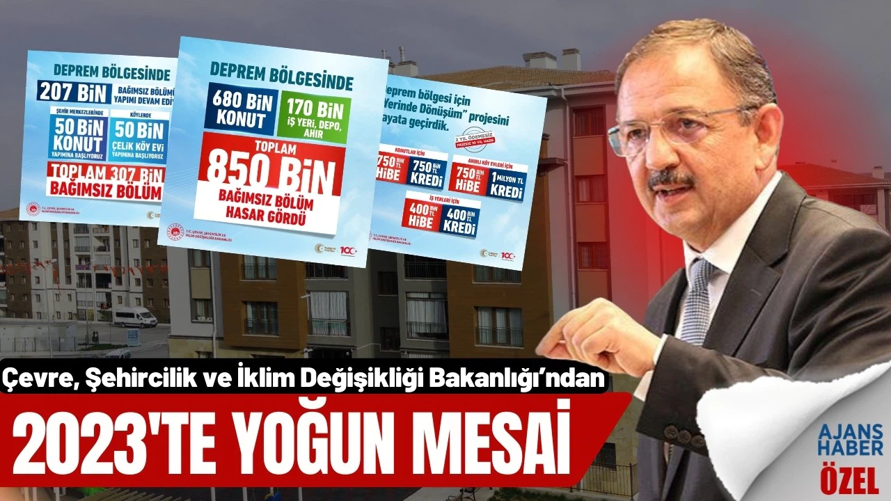 Çevre, Şehircilik ve İklim Değişikliği Bakanlığı'ndan 2023'te yoğun mesai!