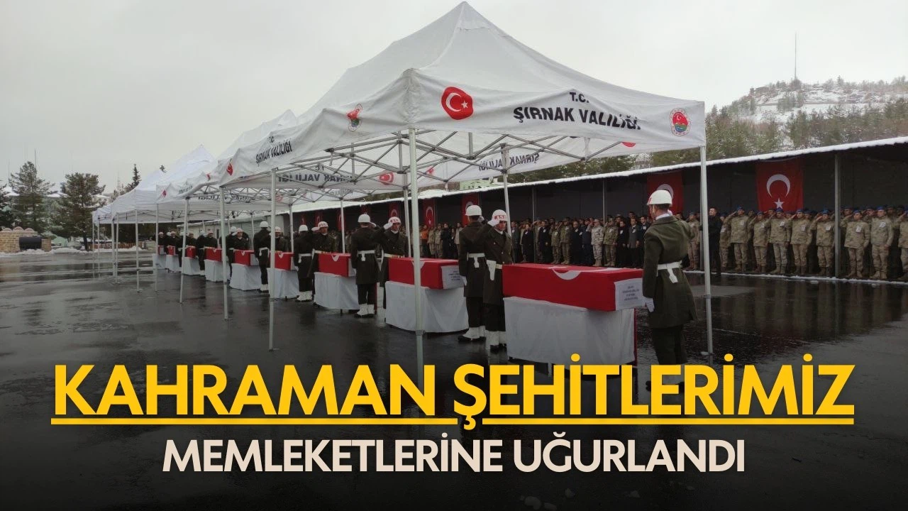 Kahraman şehitlerimiz memleketlerine uğurlandı