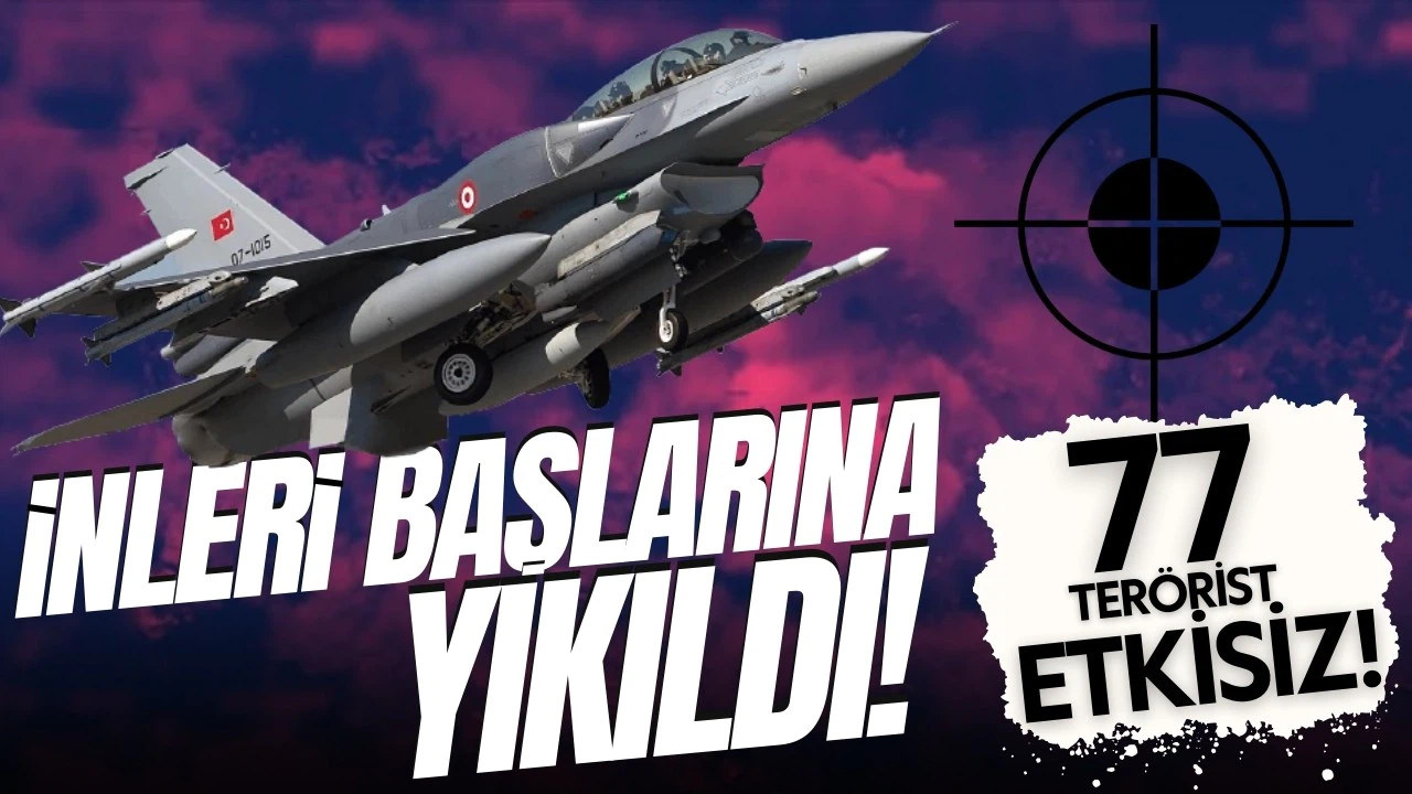 Hava harekatları ile 77 terörist etkisiz hale getirildi
