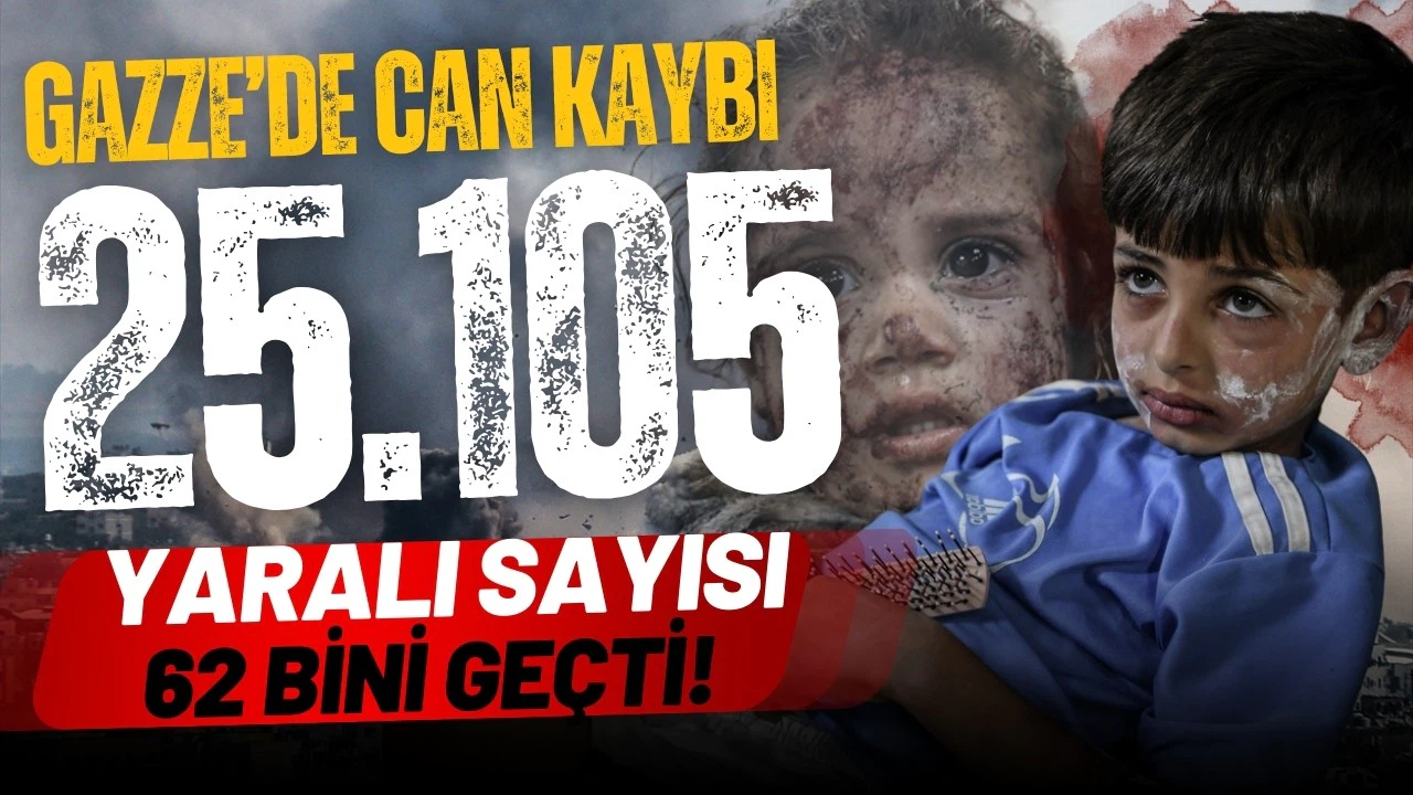 Gazze'de öldürülen Filistinli sayısı 25 bini geçti