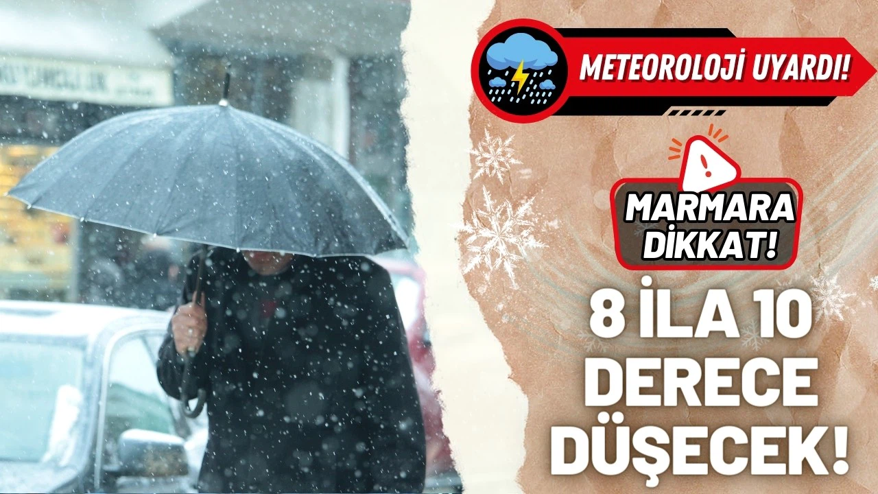 9 kente sarı kodlu uyarı: Sıcaklık 10 derece birden düşecek