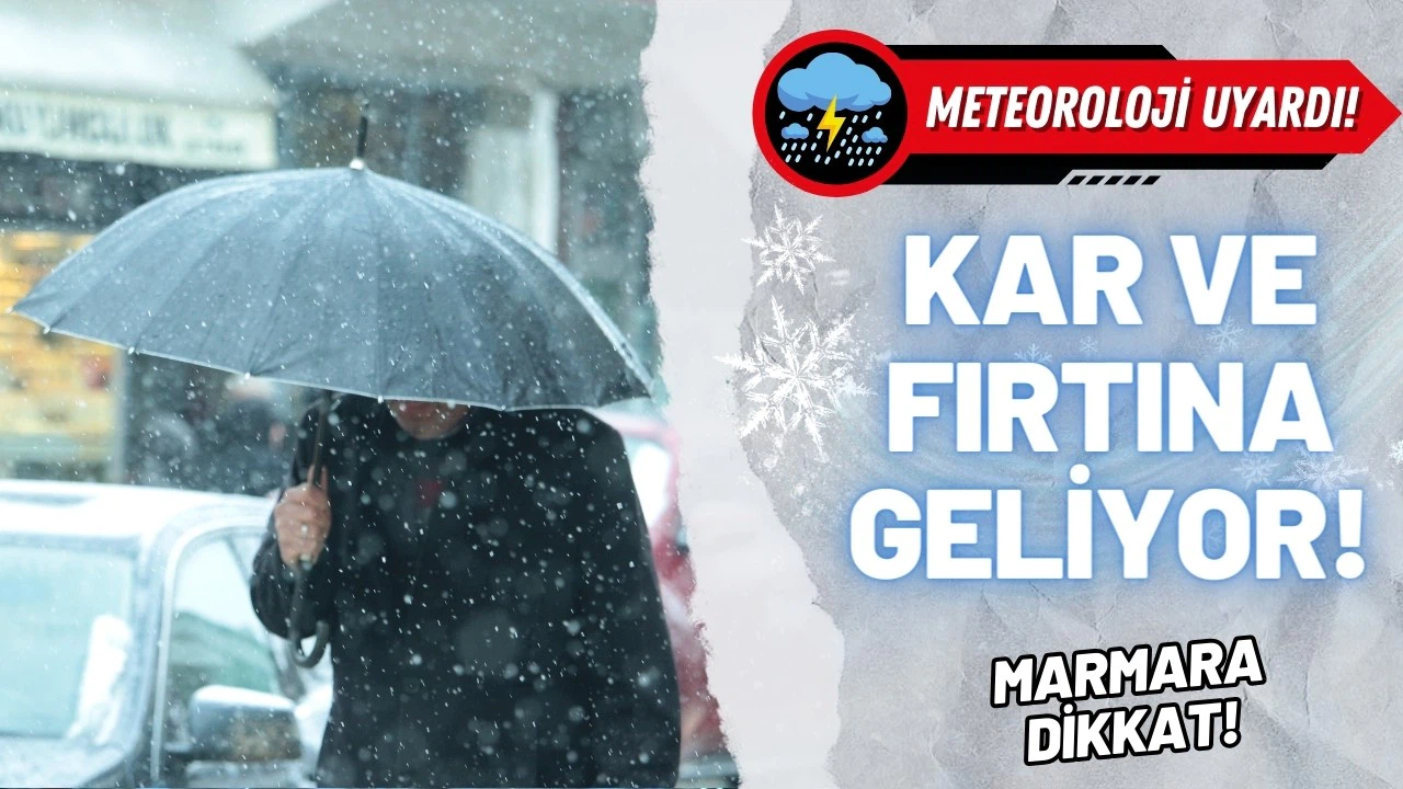 Meteoroloji'den kar ve fırtına alarmı! Bu iller dikkat