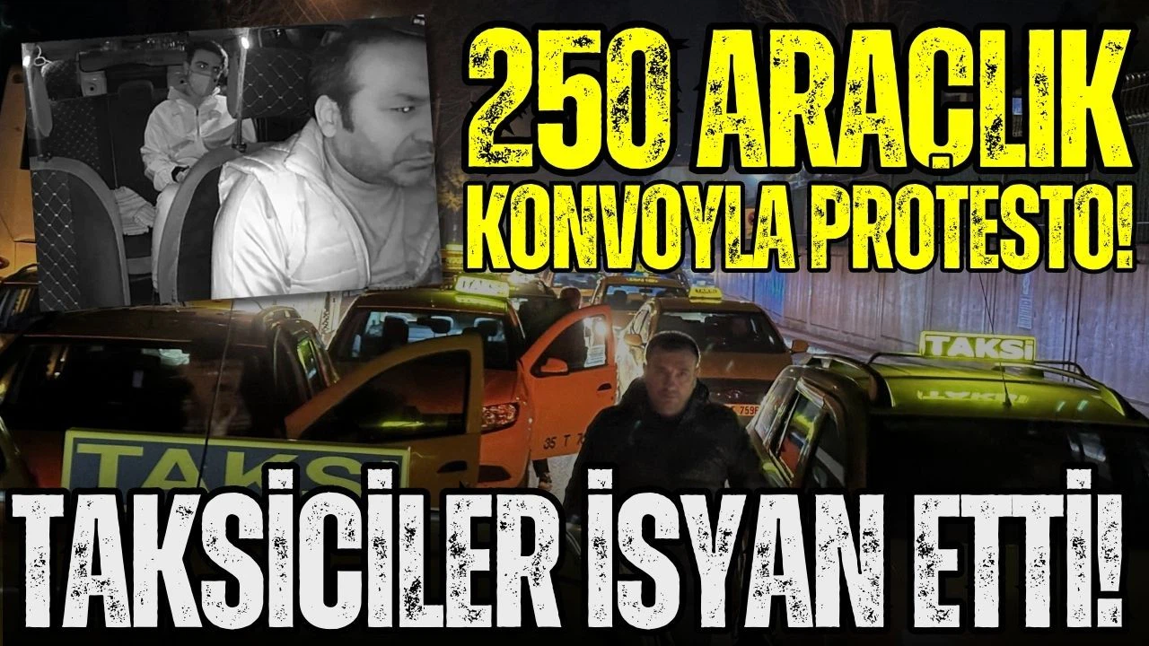 Katledilen taksici Oğuz Erge'nin cenazesi adli tıpa 250 araçlık konvoyla getirildi