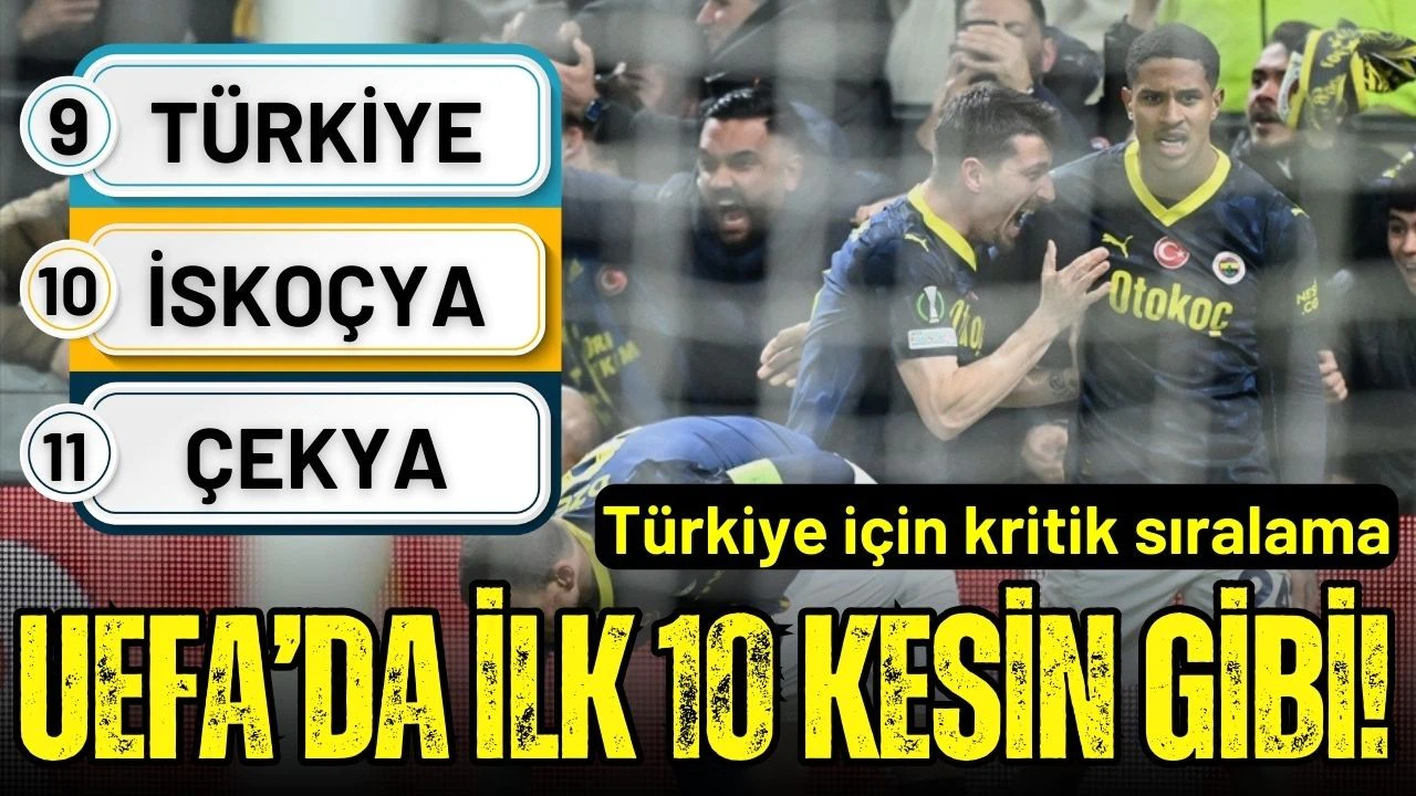 Türkiye, UEFA’da "ilk 10" hedefini büyük oranda garantiledi