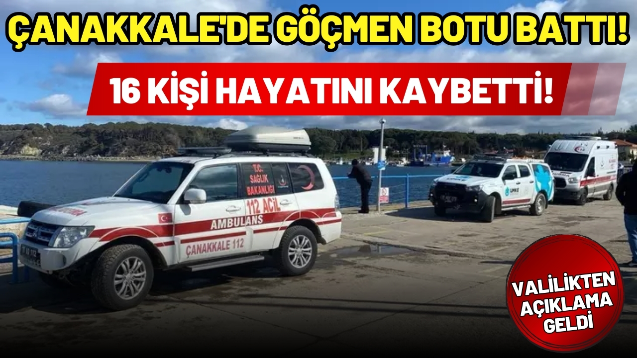 Çanakkale'de göçmenleri taşıyan bot battı: Çok sayıda ölü var!