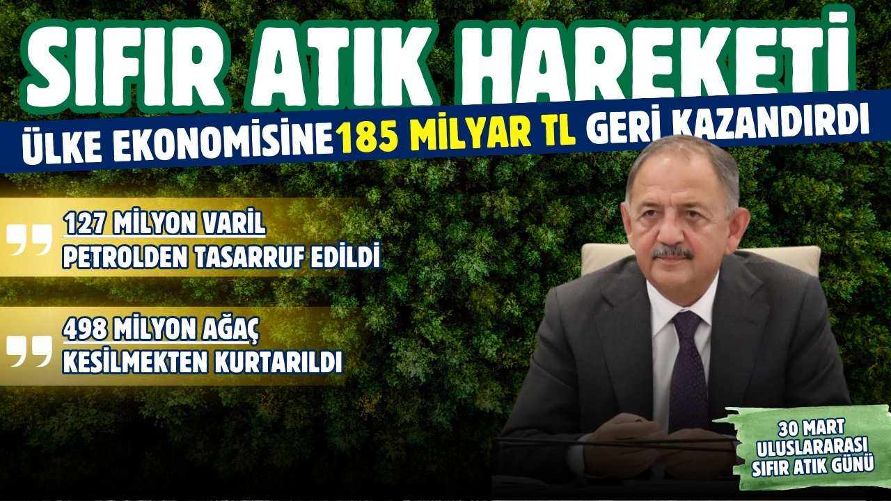 Bakan Özhaseki: Sıfır Atık ile ülke ekonomisine 185 milyar TL kazandırdık”