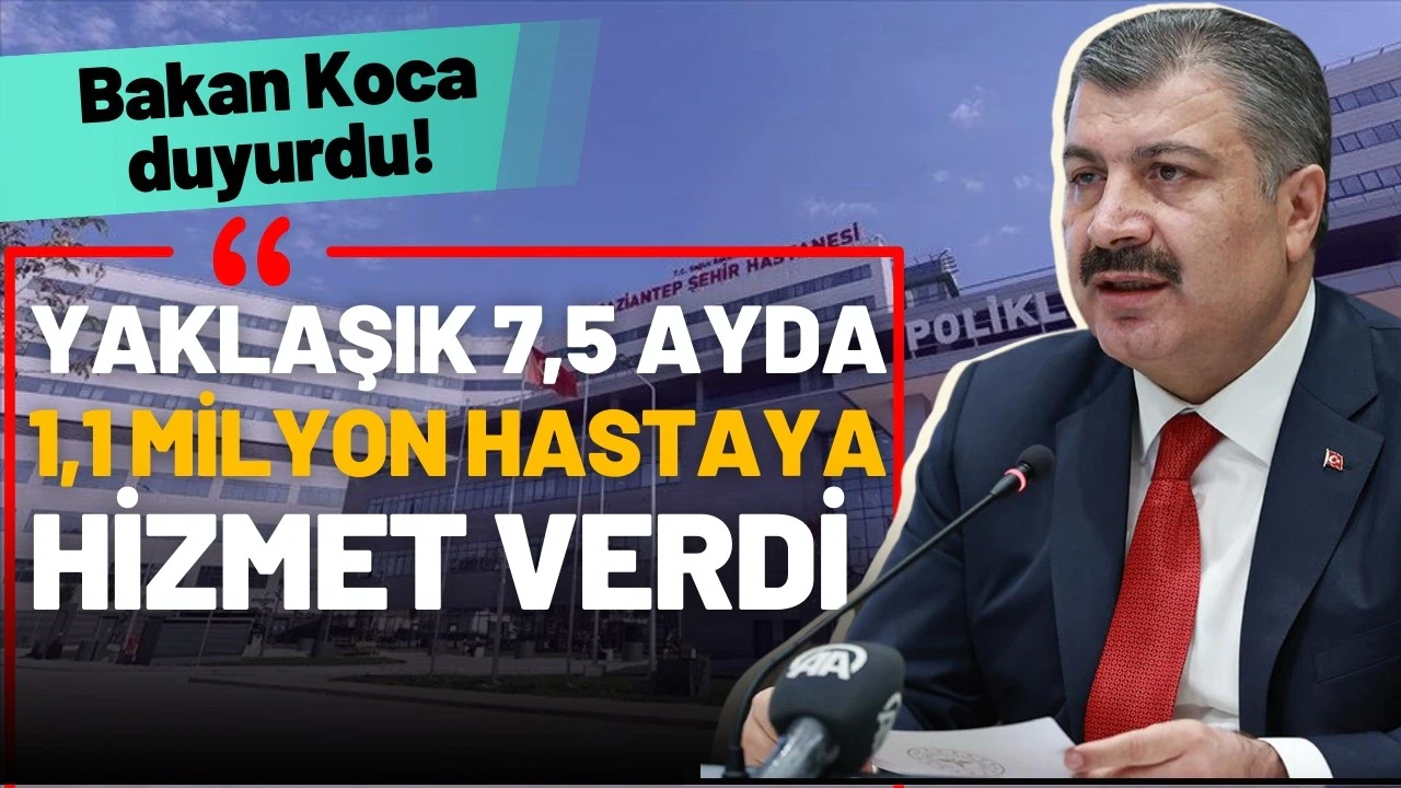 7,5 ayda 1 milyondan fazla hastaya hizmet verdi!