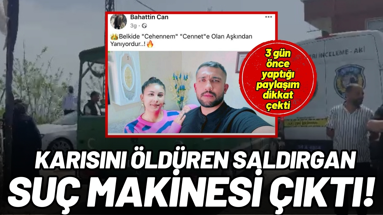 Karısını öldüren saldırgan suç makinesi çıktı!